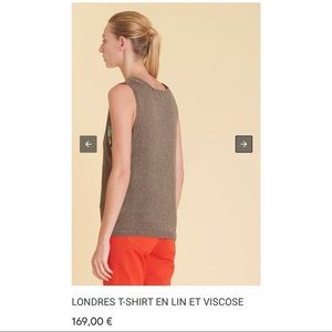 Maevy NWT Londres M/L Plomb Linen Top